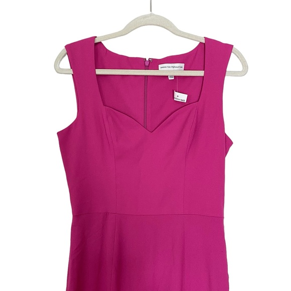 Dress the Population Pink Hibiscus Monroe Side Slit Formal Gown Size Medium - Picture 3 of 6